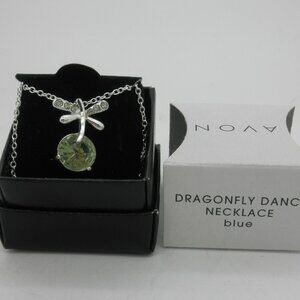 AVON Dragonfly Dance BLUE, looks GREEN Necklace (color not true see picture)